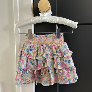 Love Shack Fancy girls tiered floral skirt. Size 3-4Y NWT